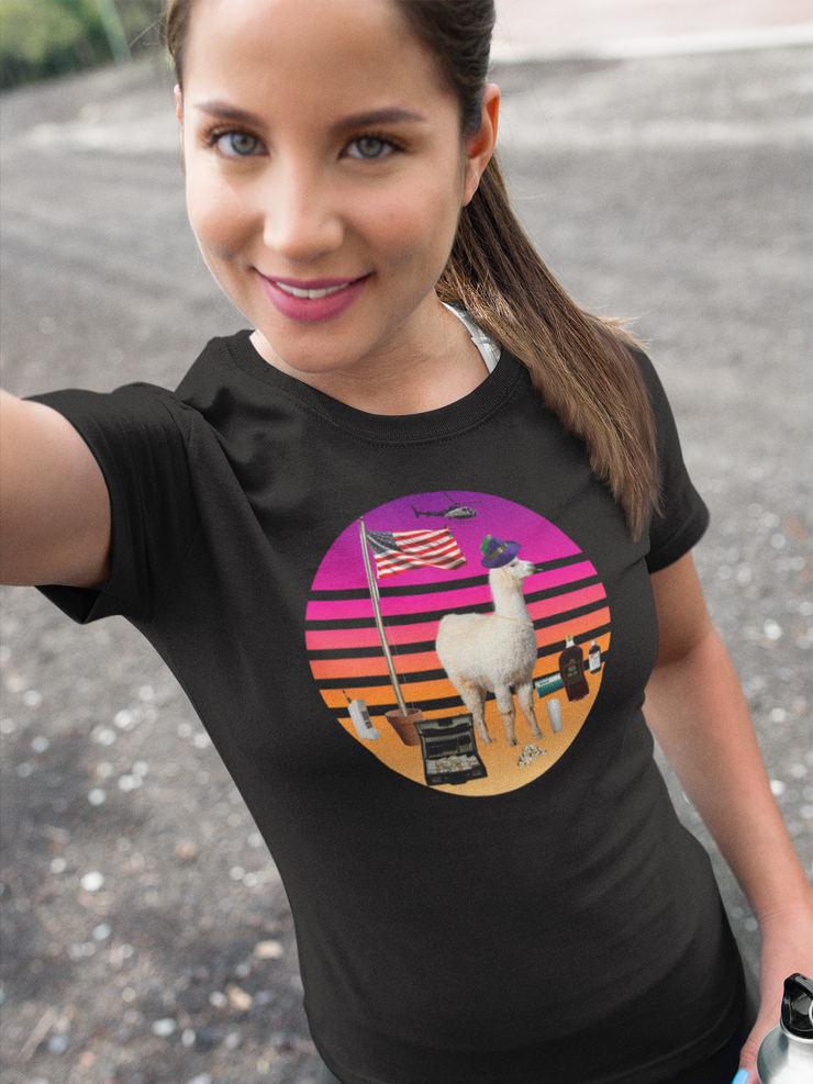 Sunset Llama Unisex T-Shirt