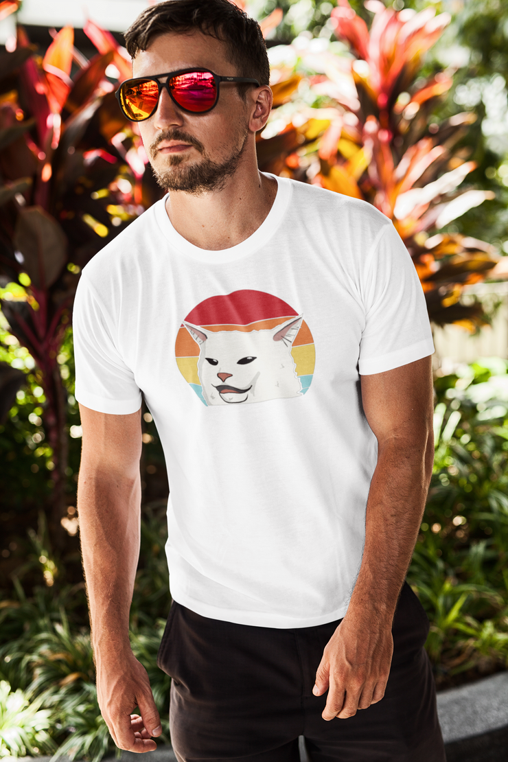Sunset Cat "White" Unisex T-Shirt