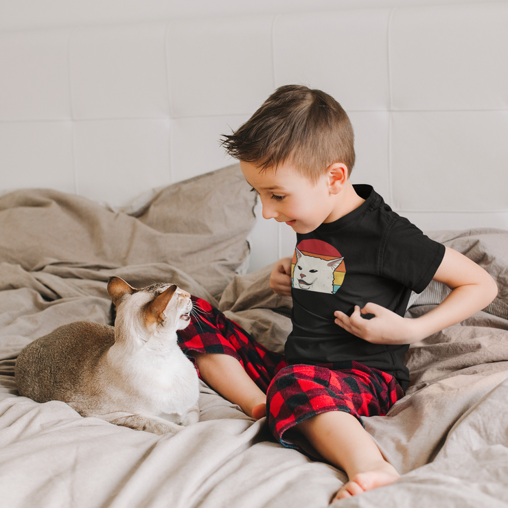 Sunset Cat Youth jersey t-shirt