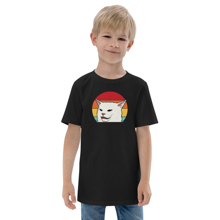 Sunset Cat Youth jersey t-shirt