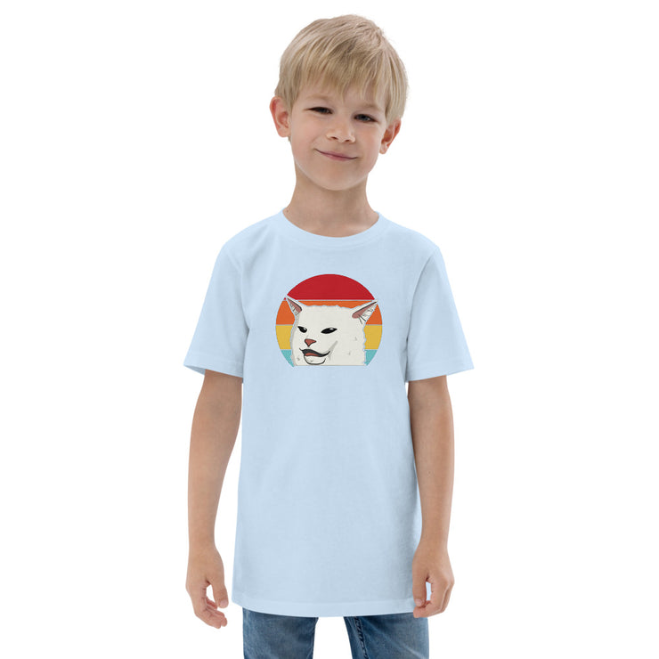 Sunset Cat Youth jersey t-shirt